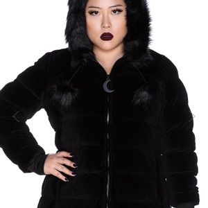 Killstar Dead of Night Velvet Coat size XL